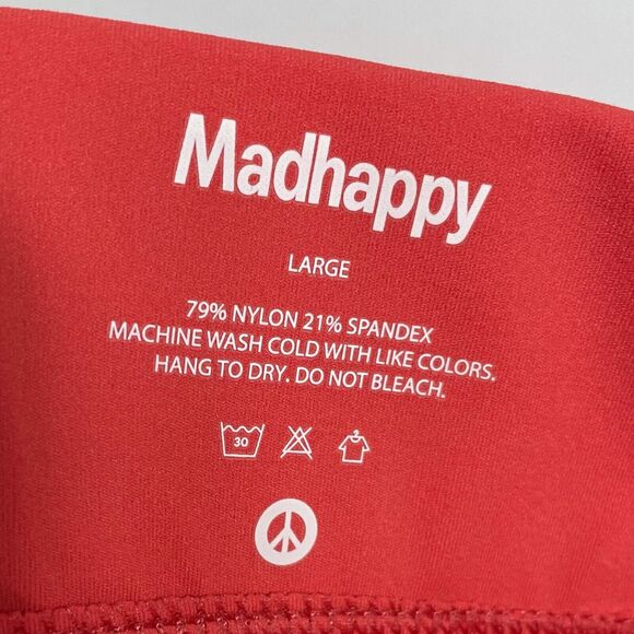 Madhappy Bike Shorts Tech Sz L Women’s‎ Orange Athletics - Picture 2 of 4